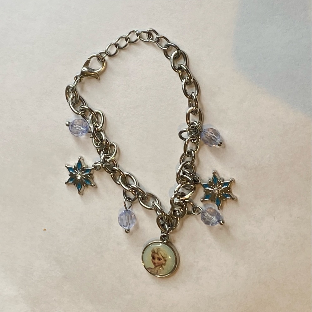 Disney’s Elsa Frozen Link Chain Dangle Charm Bracelet